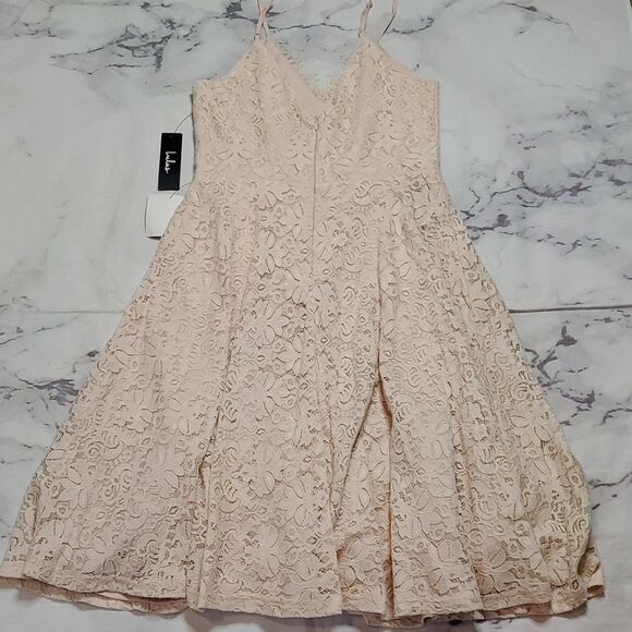 Lulus Cream Lace Midi Dress - Picture 8 of 8